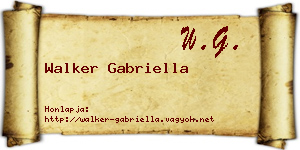 Walker Gabriella névjegykártya